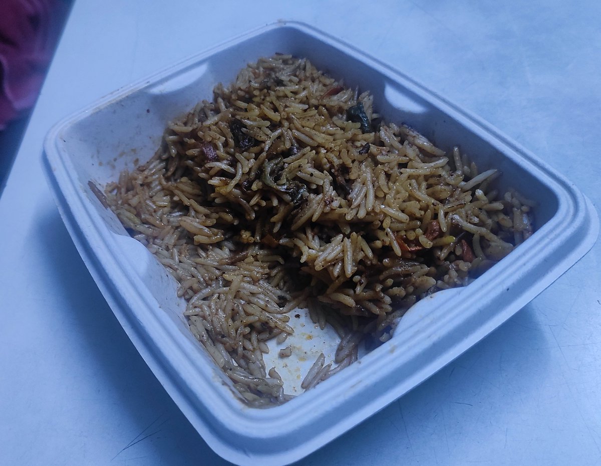 RanjithRaj07's tweet photo. @zomatocare @zomato Received Half eaten biryani!!!! This is the limits. Ordered at midnight just 3 minutes before the restaurant closes and this is what I got. Disgusting. No help from customer care. https://t.co/QsKBzgex1k