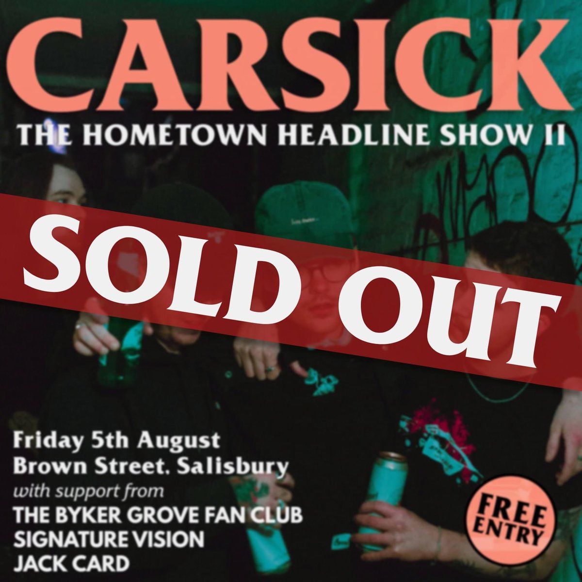 ICYMI: Salisbury has officially SOLD OUT 🔥 thanks for the love, see you on the 5th. bring the fucking energy x
