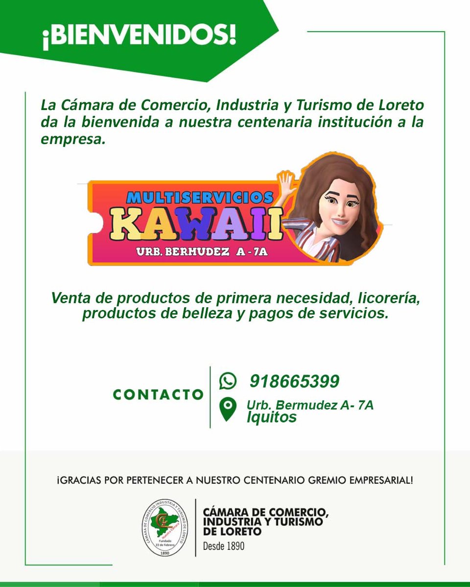 CÁMARA DE COMERCIO, INDUSTRIA Y TURISMO DE LORETO tweet media