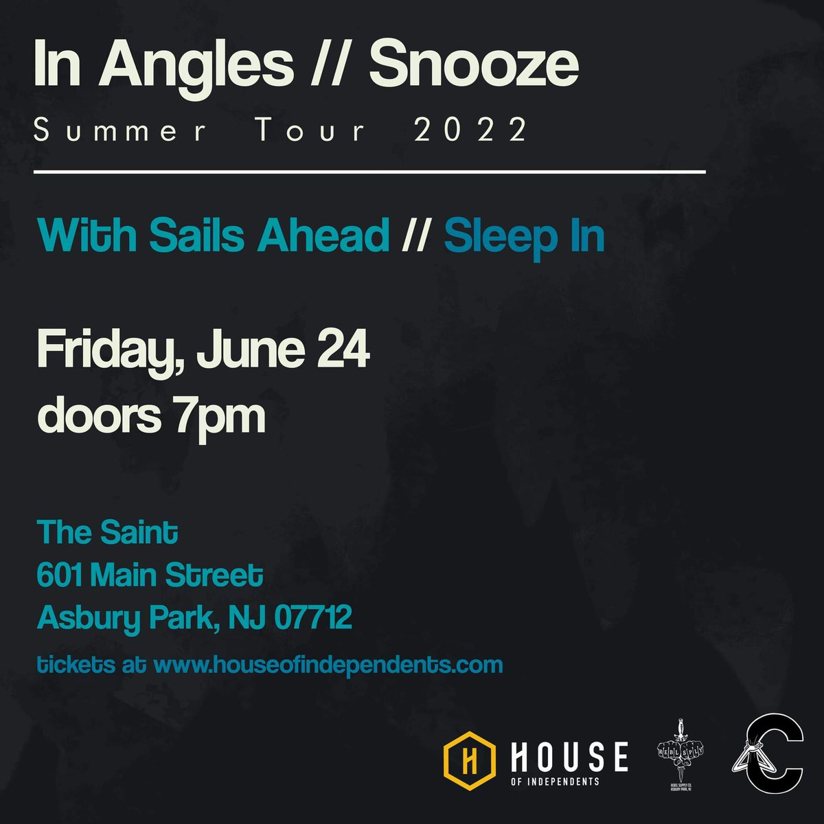 withsailsahead's tweet image. If you like odd time siggys this gig is for you 😳

we are playing with Sleep In., Snooze and In Angles (all extremely sick bands) Friday, June 24th at The Saint in Asbury‼️ 

That night also happens to be Jaime's birthday :') don't miss out 🎉

📷: @ChelsieInNvrlnd
