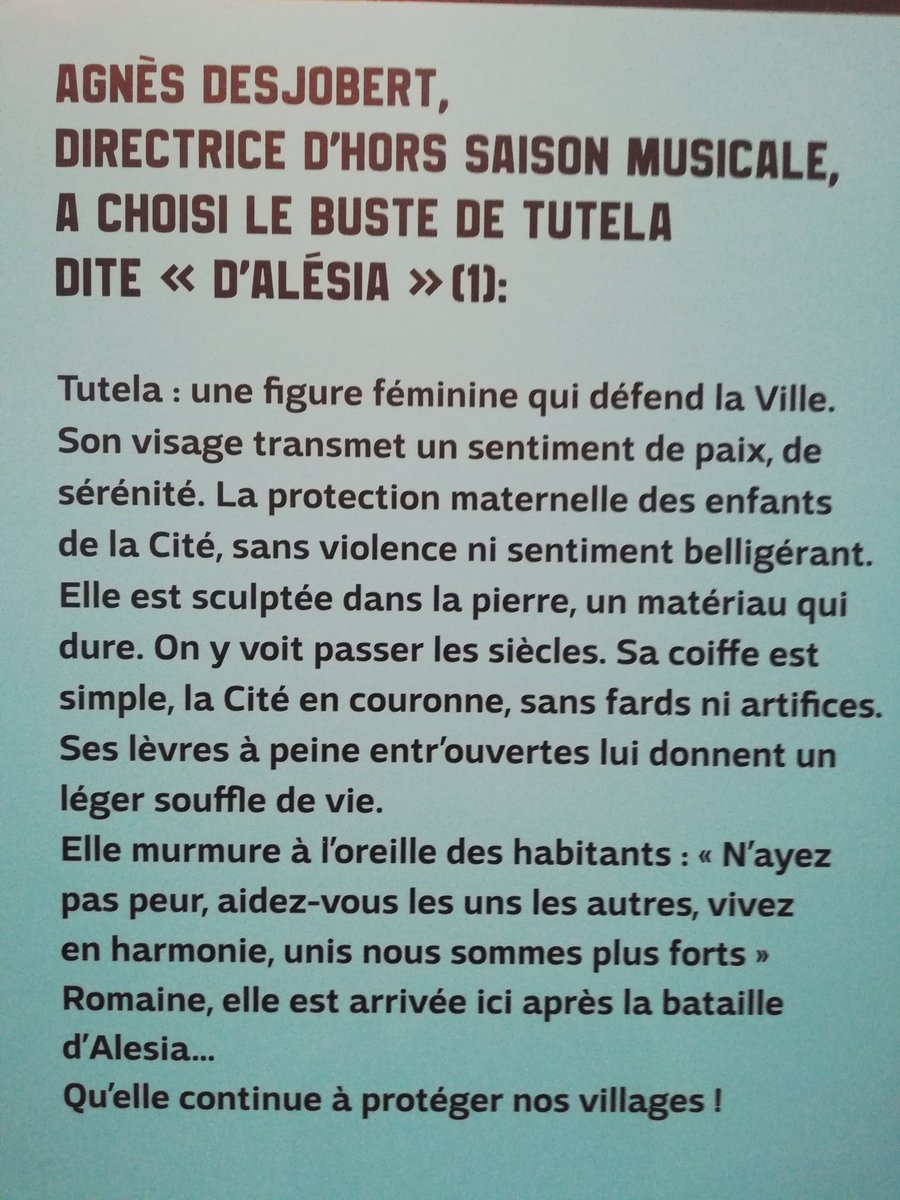 MichelRougerMR's tweet photo. #MuseumWeek2022 #createursMW
Dans l'exposition #VeniVidiChoisi du @MuseoParcAlesia, les habitants du territoire ont choisi les pièces en réserves et ont rédigé un texte présenté à côté de l'objet pour expliquer leur choix !
#museeparticipatif
Merci à toutes et tous 🙏👍🙏 https://t.co/W9fXzW25er
