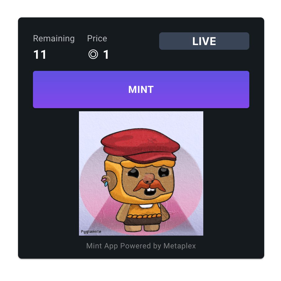 🚨Pygmies Land🚨 LAST 11 NFTs

👉 MINT IS LIVE - price 1 $SOL mint.pygmies.land

discord.gg/GqT6Ajm3Ga

#NFTs #NFT #NFTCommunitys #NFTProject #NFTMint #NFTCommunity #NFTCollector #NFTCollectors #NFTCollection $BRUSH #BRUSH #PygmiesLand #Solana #NFTProject #SolanaNFTs