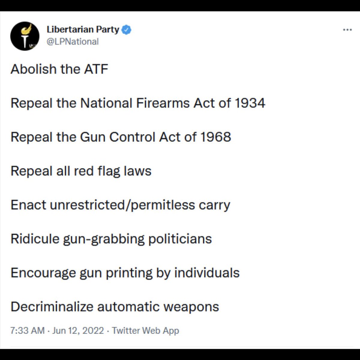 The @LPNational is the ONLY party that is still fighting for your 2nd Amendment rights. Join today Nationally via lp.org and Arizonans can visit our state affiliate site AZLP.org/subscribe