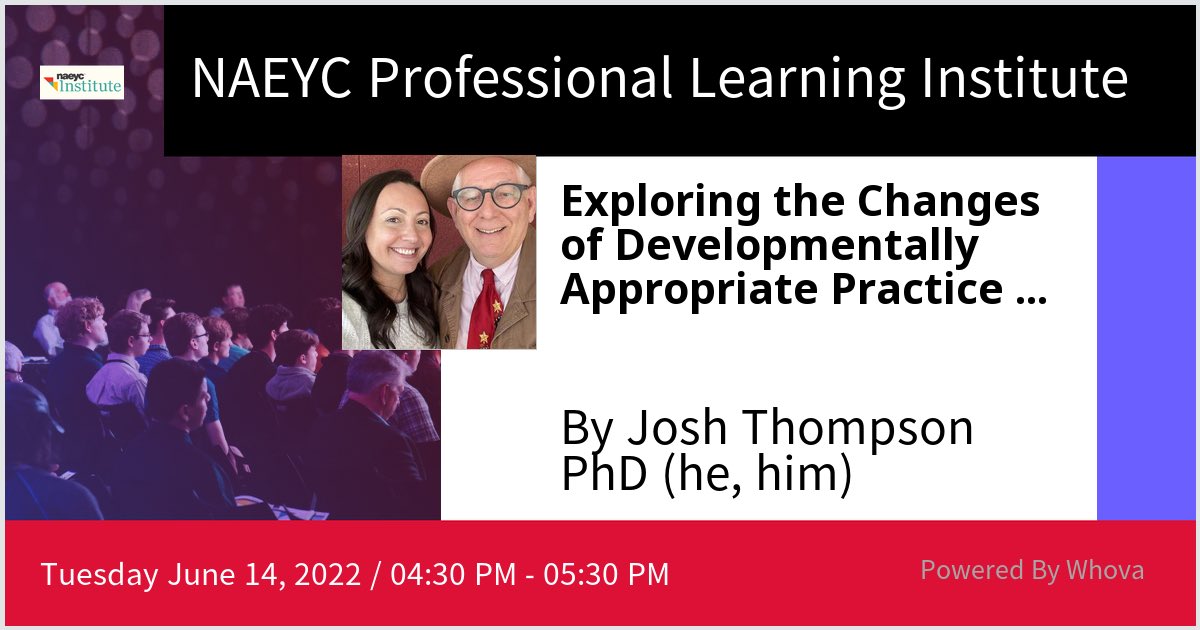 I am speaking at NAEYC Professional Learning Institute. Please check out my talk if you're attending the event! #naeycINST - Today! faculty.tamuc.edu/jthompson/dap/