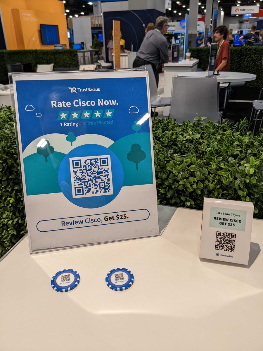 trustradius's tweet photo. What a day—have a 🍻 on us!
If you're at #CiscoLive, we're hosting our friends tonight at Citizen's Kitchen & Bar tonight from 6 - 8 pm ET! 🥘
It's not too late to register for our Review & Reward happy hour: https://t.co/wgc5WQ9ykd
See YOU there!
#reviewsmatter #truthsells https://t.co/OPyOXFuaKC