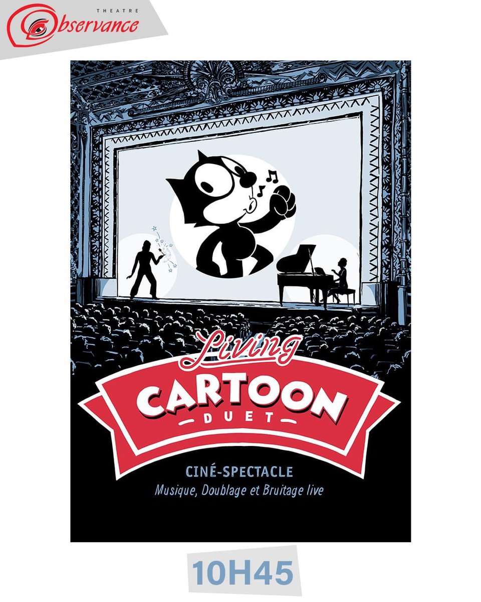 🎭 Un jour, un spectacle 🎭
LIVING CARTOON DUET

Une musicienne et une comédienne recréent la bande-son de cartoons en direct sous vos yeux !

Tous les jours à 10h45 du 7 au 30 juillet (sauf les lundis) !

Infos et résas juste ici ⬇
theatredelobservance.com/10h45-living-c…

#festivaloffavignon