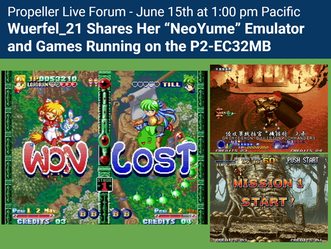 ParallaxInc's tweet image. Tomorrow at 1p Pacific, Propeller 2 developer Wuerfel_21 shares her "NeoYume" game emulator running on the P2-EC32MB Module! Register bit.ly/3HqQxfG