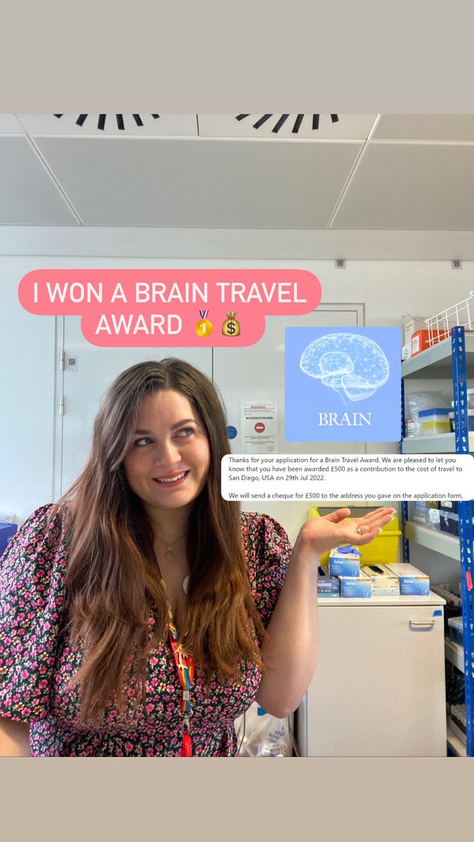 Some #news from me! Today I was informed that I have won a Brain Travel Award for AAIC from Guarantors of Brain 🧠 🎉 longer caption on IG for more on the Grant / how to attend the conference for free #AcademicTwitter #AcademicChatter #PhDStudent #CelebrateYourWins #ENDALZ