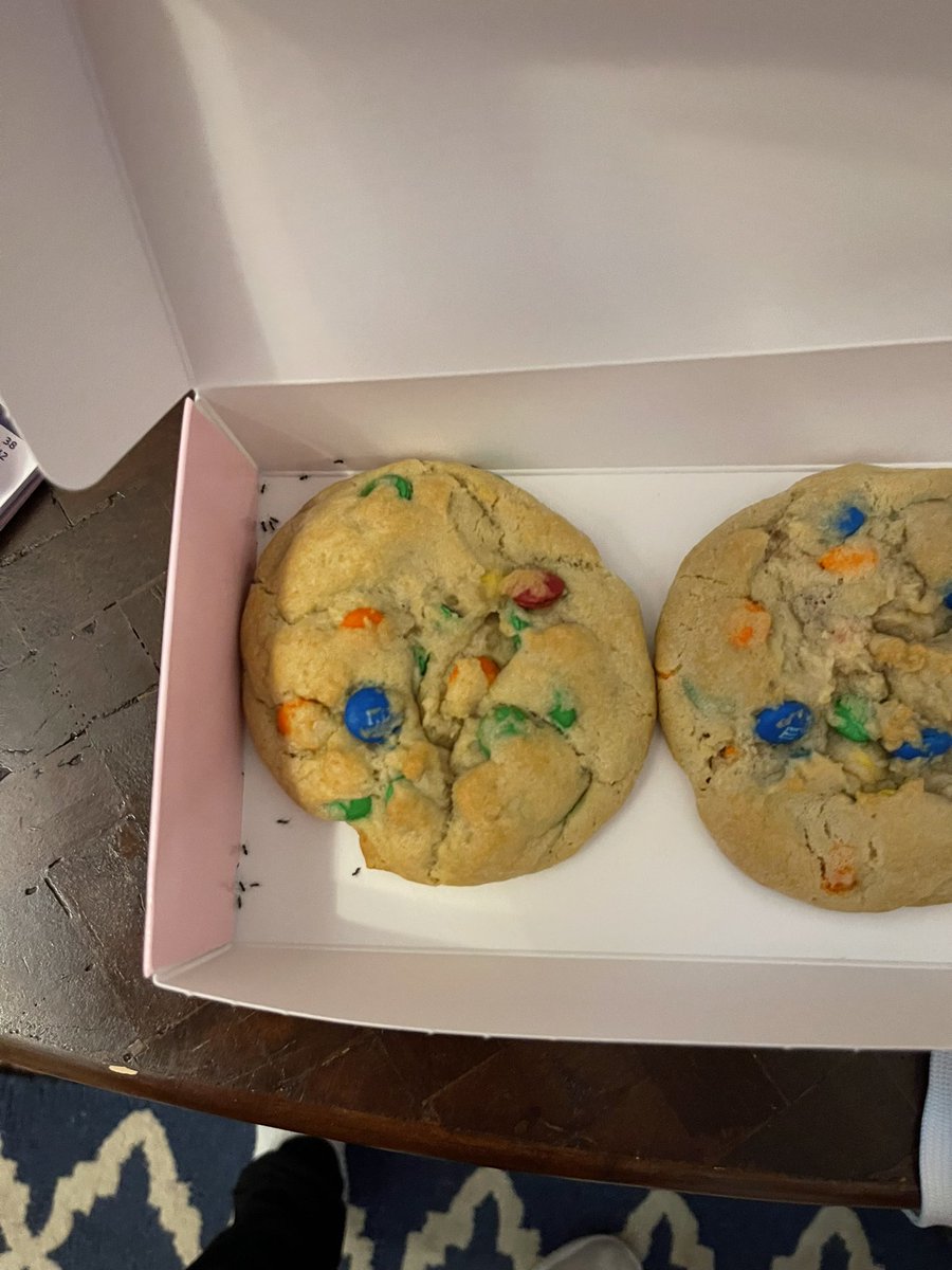 alyjbaker's tweet photo. @CrumblCookies had a thoughtful delivery of cookies but it was covered in ants when we received it because it was left on the ground. Any way to get new ones? https://t.co/iAumWA3Qz8