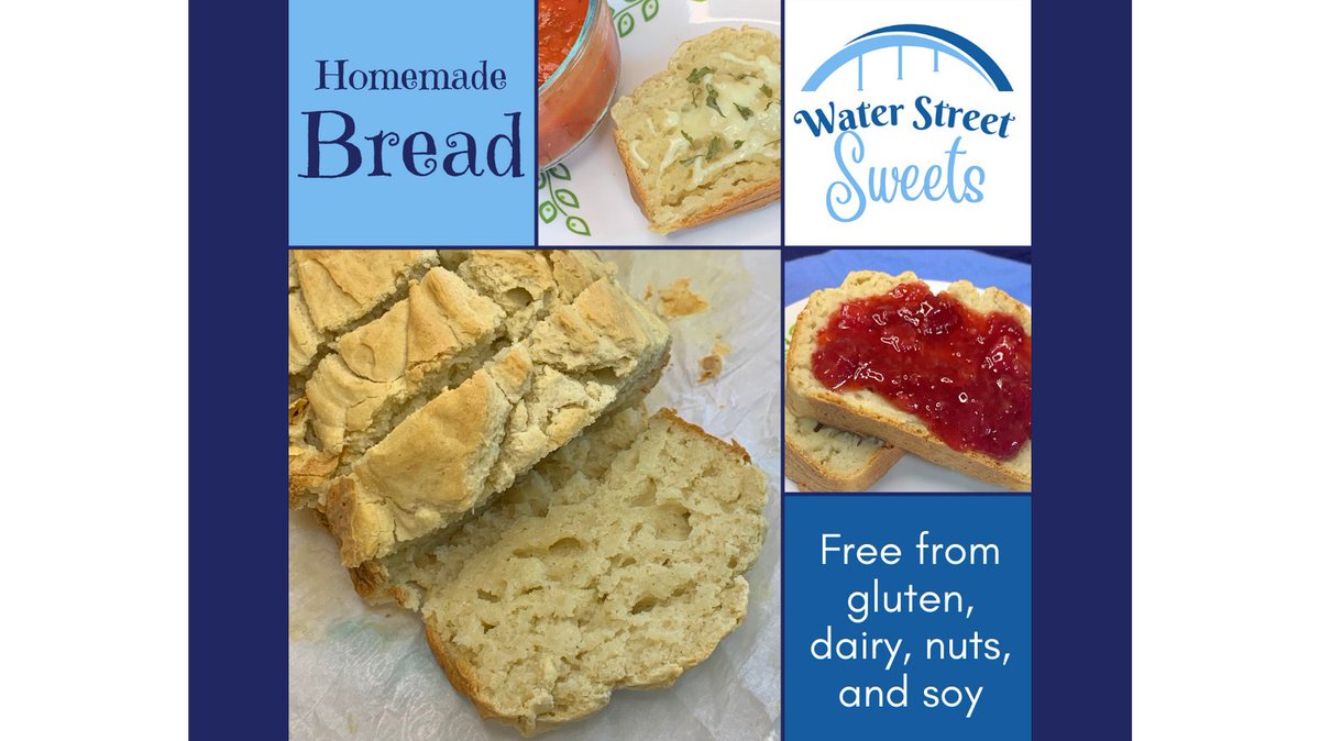 waterstsweets's tweet photo. There is nothing as delicious as warm, homemade bread. 🍞 And you know if you get it at Water Street Sweets, it’s gonna be #allergyfriendly. #waterstreetsweets #pointmarion #glutenfree #eatlocal #homemadebread #dairyfree #celiac https://t.co/8qG1tH38Q9