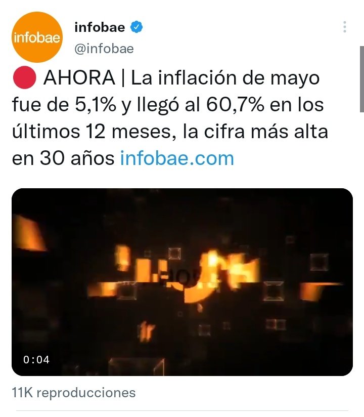 FerPerezQuilmes's tweet photo. Creo que seguir comentando el fracaso económico del Kirchnerismo no tiene sentido. Pidamos qué minimamente abran una mesa de diálogo con toda la oposición y se dejen ayudar antes de que terminen de destruir al país.  
#Inflación https://t.co/HprPiDXdzG
