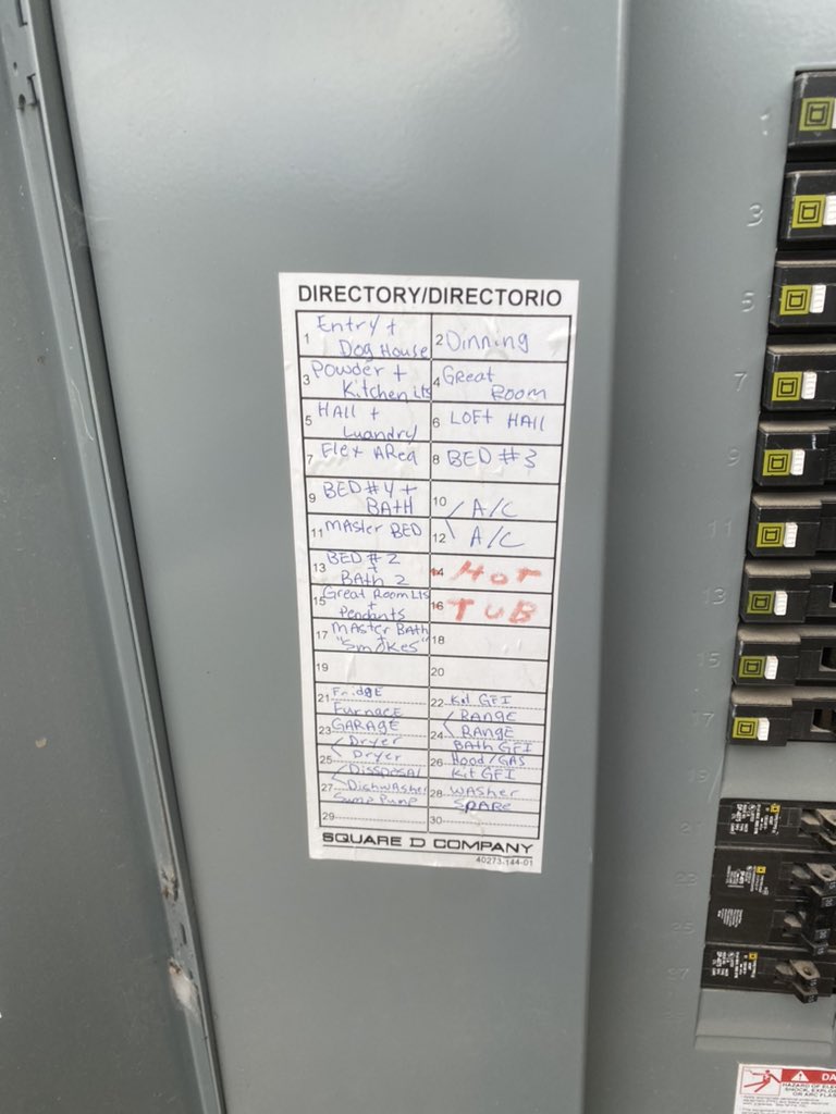 bluedragonspect's tweet photo. Did you know that a missing legend is a reportable defect? As a homeowner, you should know what your breaker turns on and off. https://t.co/aLIoENwTia