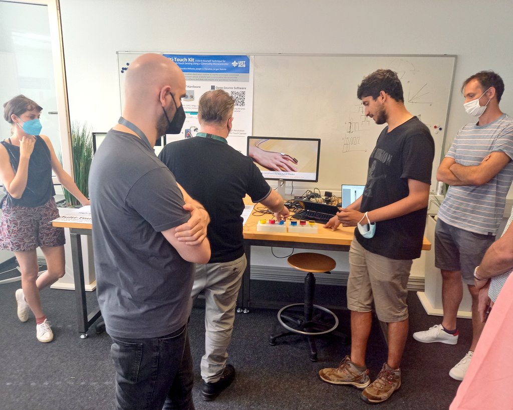 HCI Lab - Saarland University (@hci_saarland) on Twitter photo Day 2 of #cixschool22 summer school on computational interaction <a href="/SIC_Saar/">Saarland Informatics Campus</a> <a href="/Saar_Uni/">Universität Saarland</a>
Today we showcased some interactive demos of our research to the participants together with <a href="/sensintgroup/">Sensorimotor Interaction</a>. Happy to finally do demos in person again! Day 2 of #cixschool22 summer school on computational interaction <a href="/SIC_Saar/">Saarland Informatics Campus</a> <a href="/Saar_Uni/">Universität Saarland</a>
Today we showcased some interactive demos of our research to the participants together with <a href="/sensintgroup/">Sensorimotor Interaction</a>. Happy to finally do demos in person again!