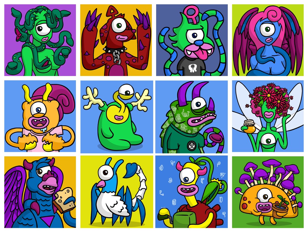 Moon Monsters Friends SOLD OUT! 
Visit the collection and comment with whom should I collaborate next? 🤔🤝

opensea.io/collection/moo…