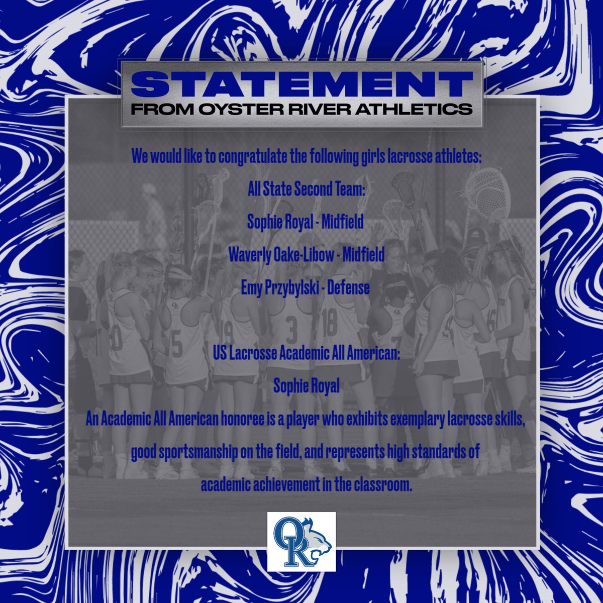 Congratulations to Waverly, Sophie, and Emy on being selected as 2nd team All-State players!  Also a huge shout out to Sophie, on her recognition as a US Lacrosse Academic All American!  #GOBOBCATS