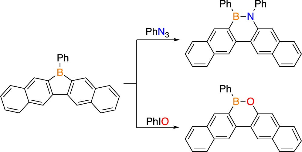 bhkenlo's tweet photo. Accessing Boron-Doped Pentaphene Analogues from 12-Boradibenzofluorene https://t.co/9lLjjwpUcQ Martin and co-workers @InorgChem #boron #boradibenzofluorene #boron_doped #pentaphene #PAHs #Lewis_acidity #iodosobenzene https://t.co/jWwhrMg5RD