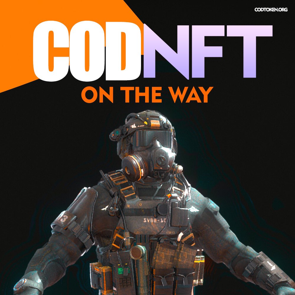 CODTOKENS's tweet photo. ⭕️ $COD NFT collections on the way!

✅ $COD collections will soon be available on OpenSea, Foundation, etc and also on $COD upcoming DEX (Trading Platform) 

📍More information on our Website:
https://t.co/n1Juzf1DhL

#CallofDuty #NFT #CODNFT #NFTCommmunity #OpenSea #Foundation https://t.co/6WWJ3KjLEp