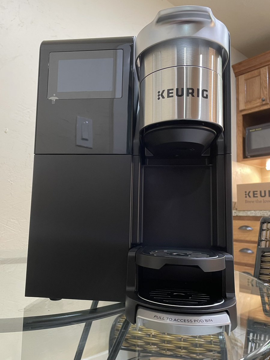 baysdaze's tweet photo. We upgraded the office Keurig today. Her name is Monica Brewinsky and she serves the hottest tea. https://t.co/pf5cNaGP69