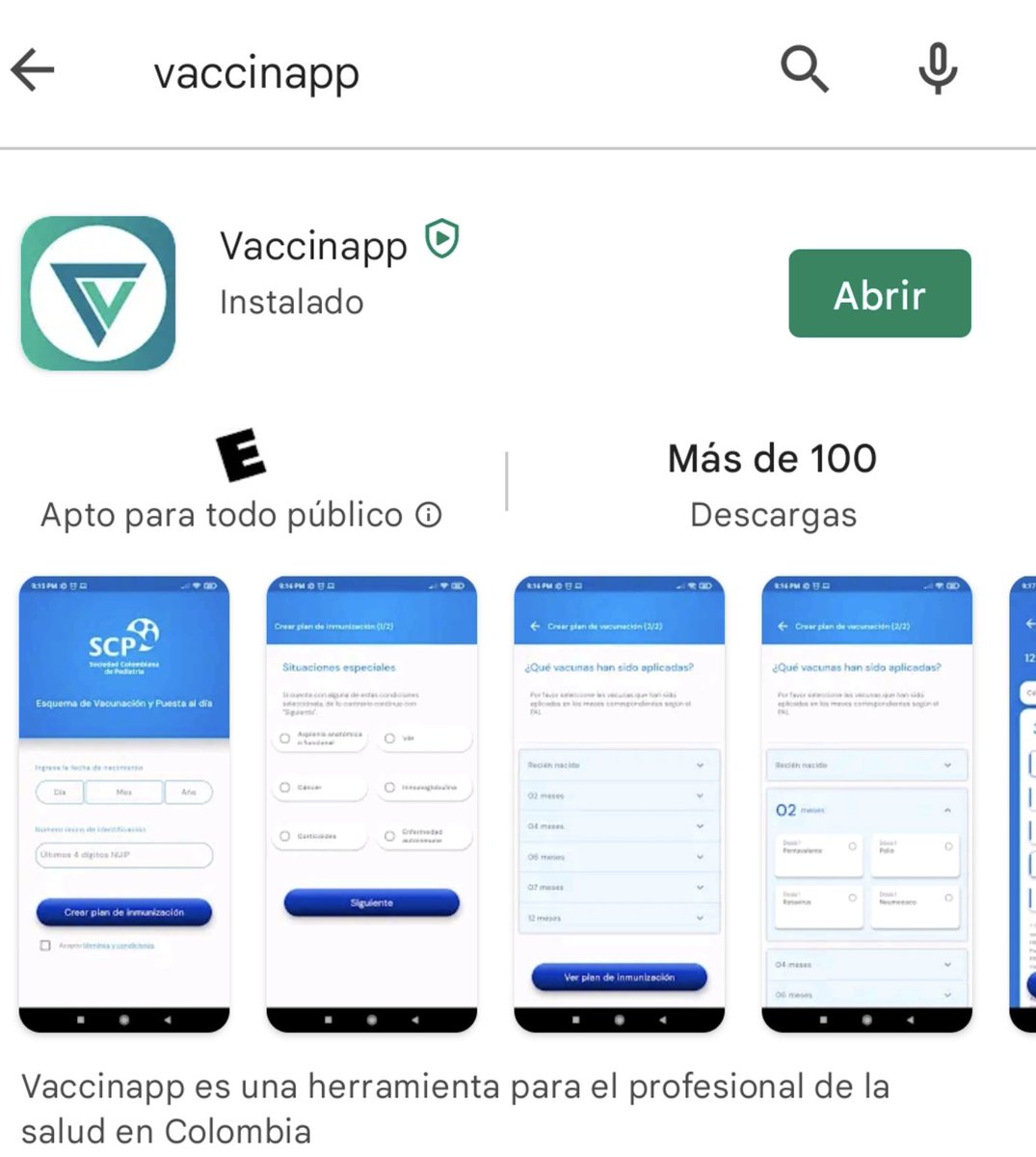 IvanFelipeGuti2's tweet photo. Vaccinapp APP: diseñada con SCP para personal de salud - vacunación pediátrica en Colombia. Esquema completo e incompleto, consulta de esquemas complementarios y situaciones especiales. Diferentes escenarios según edad  para facilitar puesta al día. @SocPediatria @acinnacional https://t.co/j0xWcS0w7A
