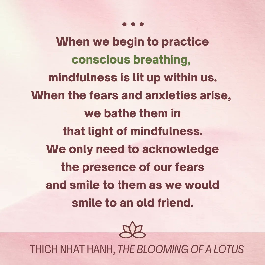 thichnhathanh's tweet photo. "We only need to acknowledge the presence of our fears and smile to them as we would smile to an old friend." Thich Nhat Hanh

The new revised and expanded edition of 'The Blooming of a Lotus' is available here: https://t.co/uLAfPXTDKz https://t.co/y719ZGHzL7