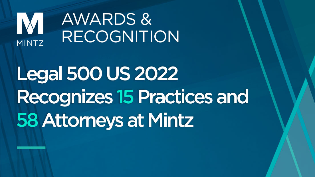 Mintz_Law's tweet photo. Thank you to our clients who entrust us with their most important matters, allowing our attorneys, practices and firm to be recognized as industry leaders by @thelegal500. https://t.co/Xy8HBETj1l https://t.co/yhVnkPgJLl