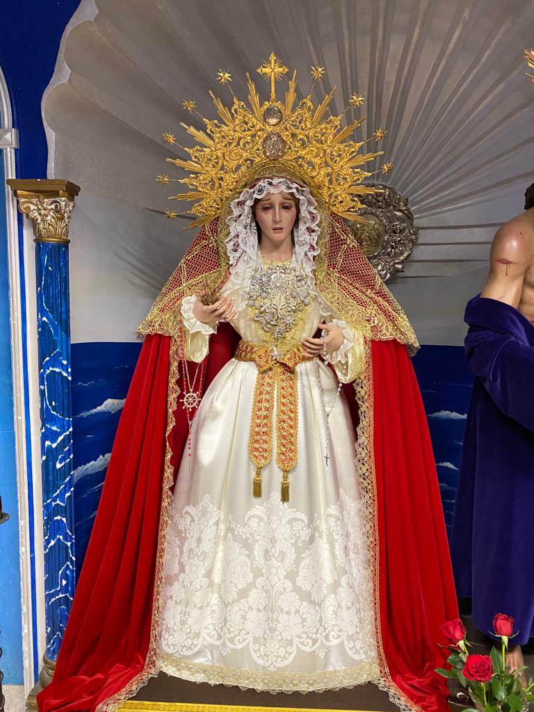 hdaddesanandres's tweet photo. 📸[OFICIAL] María Santísima del Mar ya se encuentra ataviada para la festividad del Corpus Christi. #cofradiasMLG https://t.co/GhtO9LYQyM