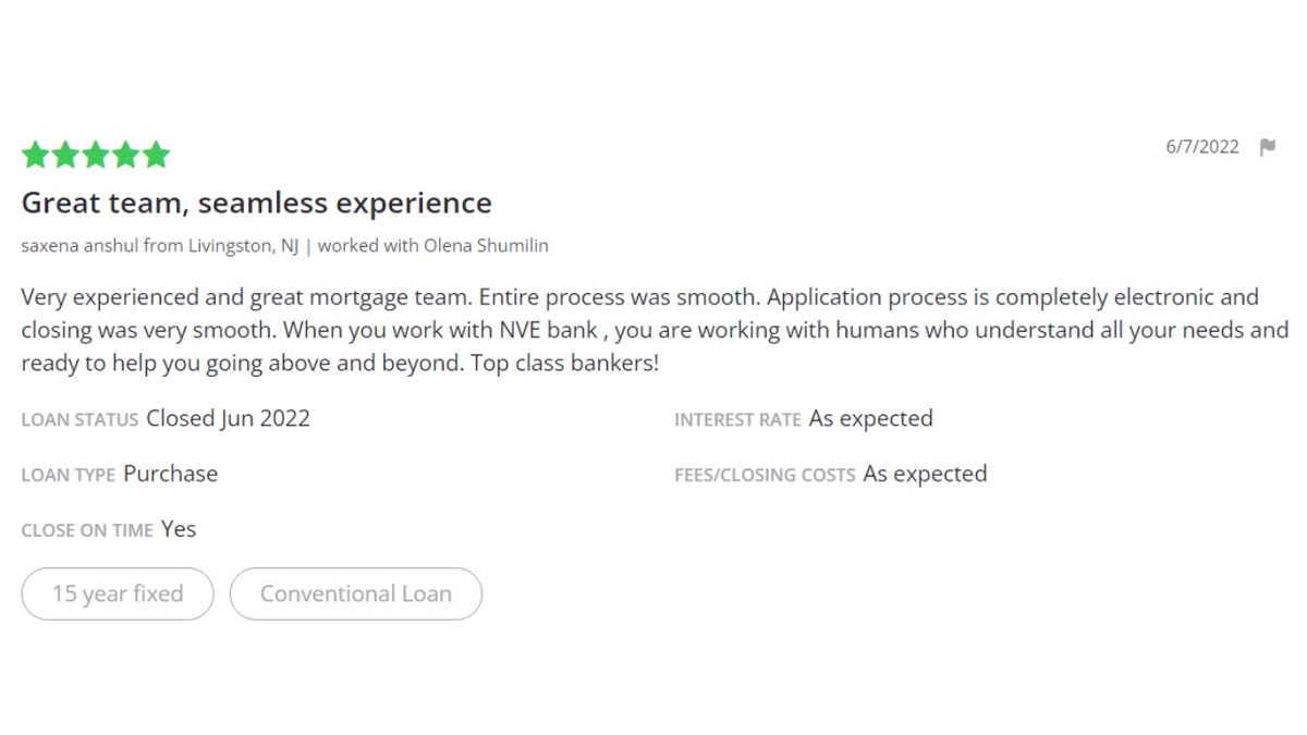 "Top class bankers." 
We'll take it! ⭐️⭐️⭐️⭐️⭐️
#mortgagelender #communitybanking #americasbanks #bestbank #NJLender