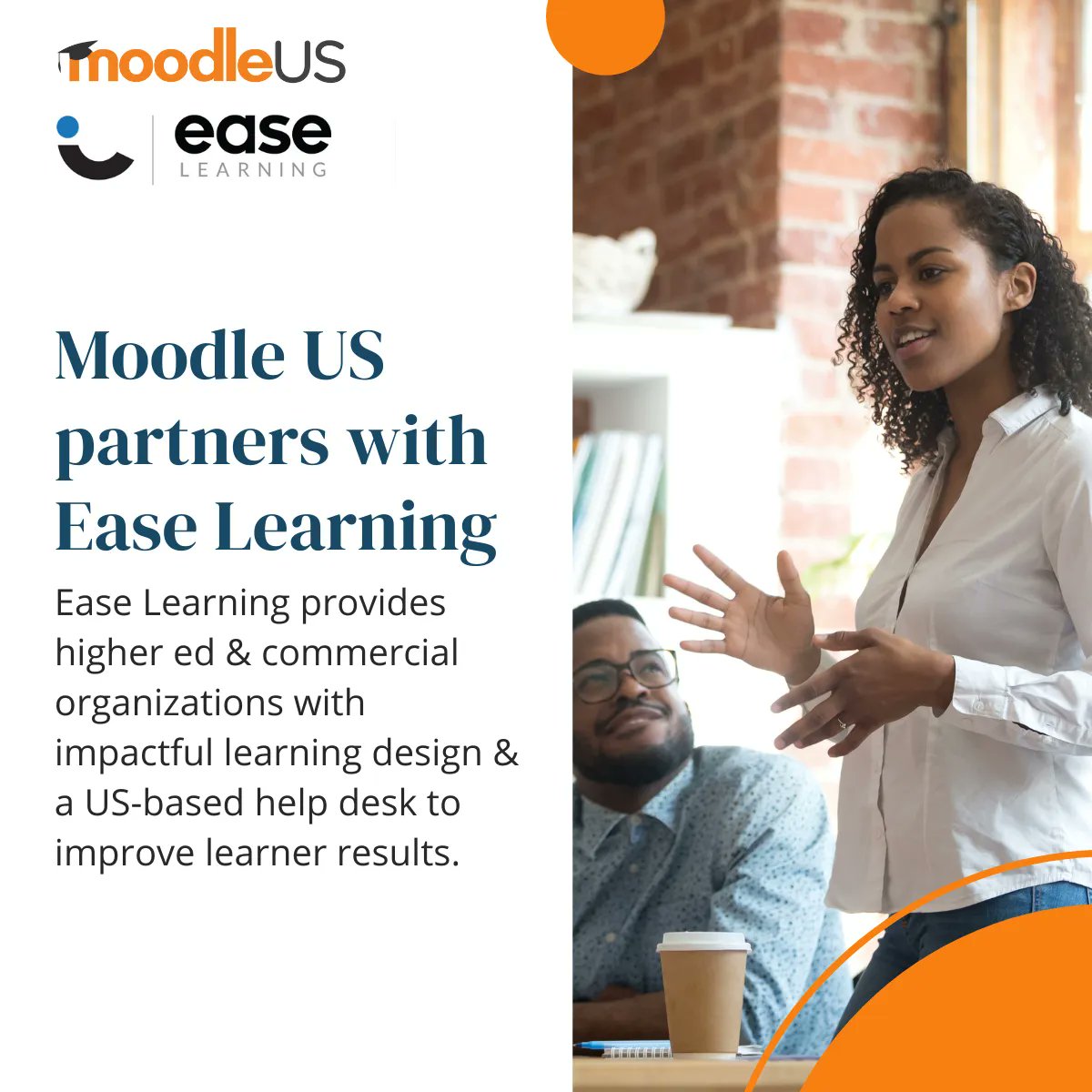 Moodle US has officially signed a partnership with <a href="/easelearning1/">Ease Learning</a>. Ease Learning provides a US-based help desk &amp; skills-based learning design to improve learning outcomes. Read the full post to learn more buff.ly/3HljHN8