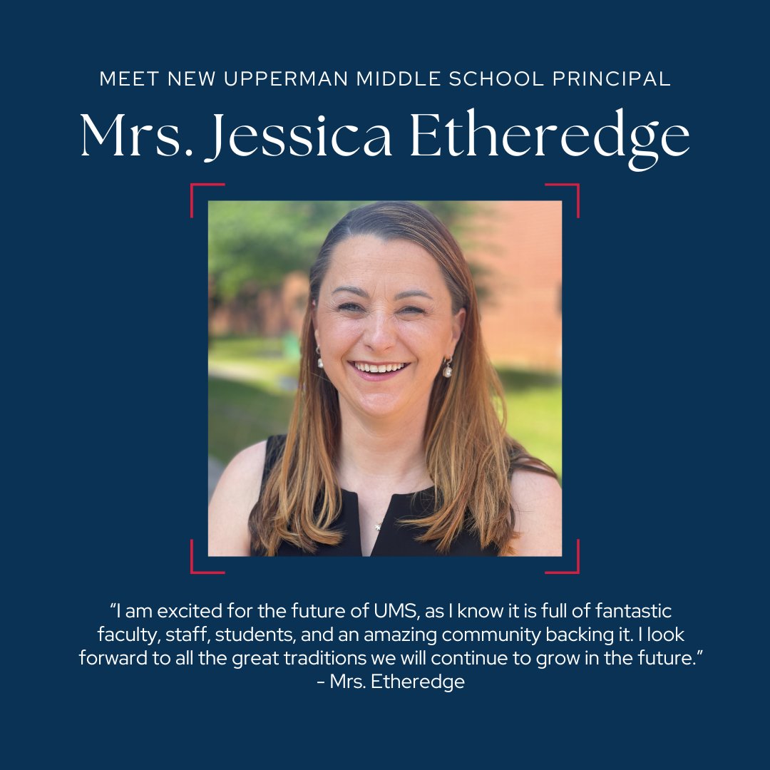 PCSSTN's tweet photo. Welcome Mrs. Jessica Etheredge to the Upperman Middle School community as the new principal!
Etheredge believes in the power of culture and is excited to be @uppermand
#PCSS #Upperman #HighSchool https://t.co/6VeZELkfZW