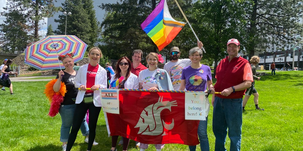 🏳️‍🌈 We had a great time at #SpokanePride raising our flags, marching, &amp; celebrating 30 years of #Pride in #Spokane.

We're committed to a culture of #allyship and were overjoyed to see so many familiar and new faces come together and be the voices of change. #GoCougs #WSUMedicine