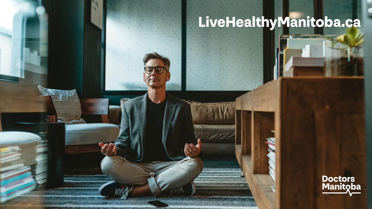 DoctorsManitoba's tweet photo. The pandemic has been tough on everyone. We can all take small steps to better health. 
Meditation has been proven to reduce anxiety &amp; helps preserve the aging brain.
#MBDocs have put together a list of other small ways you can improve your health at https://t.co/u4gDj1EIJS https://t.co/KfT7ohgmGM