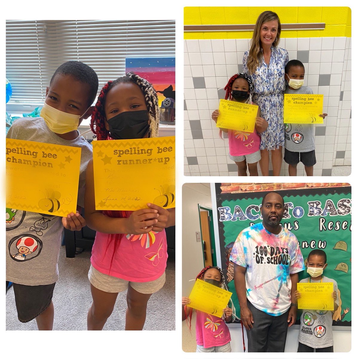Carrie Meehan (@gr2meehan) on Twitter photo These two 🐯🐯 outlasted everybody at our class Spelling Bee today!! They lasted 17 rounds and ended on 5th grade words!! Great job!!💚💛🏆🏆 <a href="/WaterviewElem/">Waterview Elementary</a> <a href="/e_jamison0801/">Principal E. Jamison</a> <a href="/hnealPPS/">Dr. Heather Neal</a> These two 🐯🐯 outlasted everybody at our class Spelling Bee today!! They lasted 17 rounds and ended on 5th grade words!! Great job!!💚💛🏆🏆 <a href="/WaterviewElem/">Waterview Elementary</a> <a href="/e_jamison0801/">Principal E. Jamison</a> <a href="/hnealPPS/">Dr. Heather Neal</a>