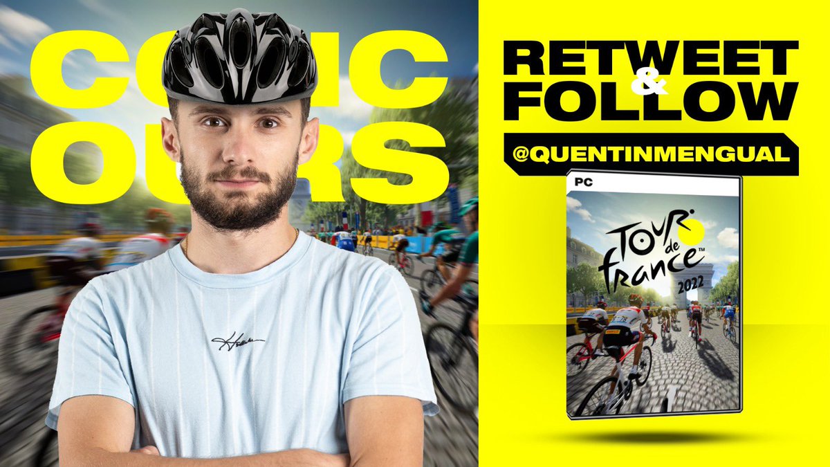 QuentinMengual's tweet photo. Après Pro Cycling Manager 2022, un jeu que vous avez pu tester sur mon live hier est à gagner : Tour de France 2022 sur PC 🚴🏻‍♂️🎁 #Concours 

Pour participer : 
➡️RT ce tweet
➡️Follow moi 

TAS : 16/06/2022 à 21 h https://t.co/9ZuIJ4WmMq
