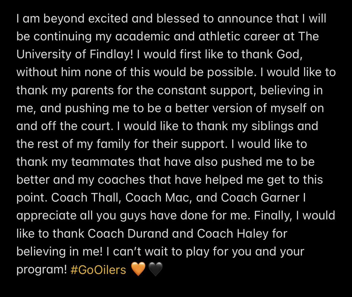 <a href="/UFWBB/">Findlay WBB</a> @HaleyHorstman3 <a href="/MacBasketballUA/">Mac Basketball</a> <a href="/LadyMustangGB/">Lady Mustangs Basketball</a> <a href="/DThall4/">Dawn Thall</a> <a href="/JoeJoegarner20/">Joe Garner III</a> #OilerUp 🧡🖤