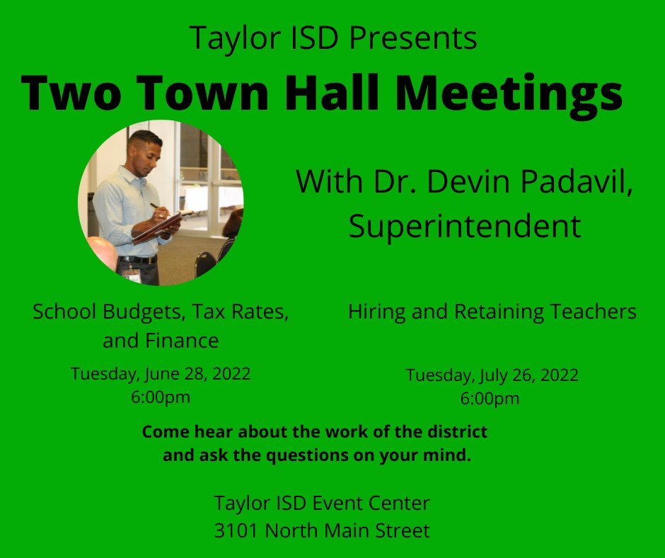 Make plans now to attend! #TeamTaylor #ThisIsTaylorISD