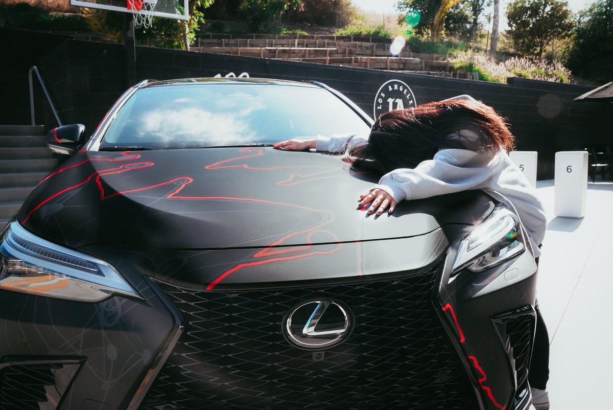 oh just getting a good sniff of the Thieves NX by @Lexus 🥵 #LexusPartner