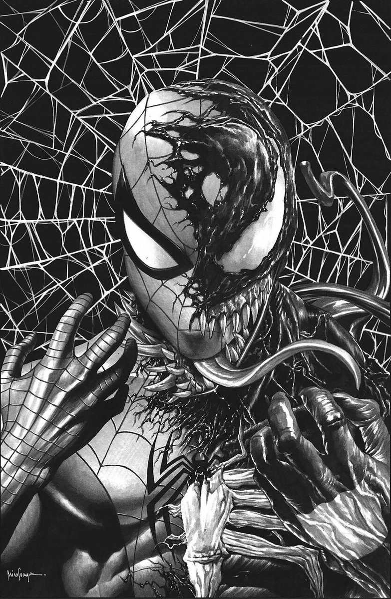 theaginggeek's tweet photo. Spider-Man | Venom by @MicoSuayan 
#SpiderMan #Venom https://t.co/dBQRxosowo