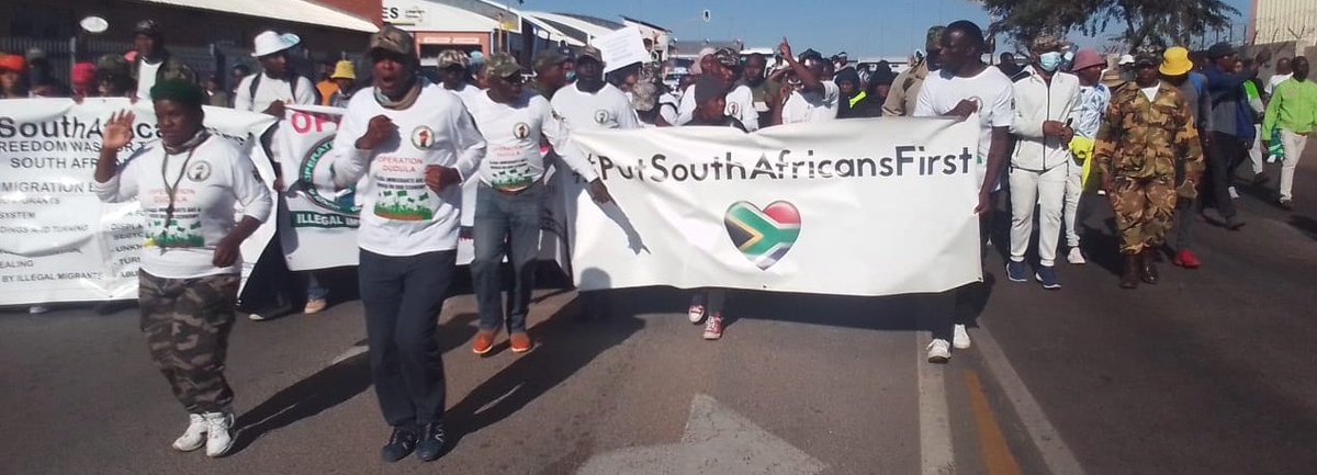 sa_masemola's tweet photo. #OperationDudula launched for the 1st time in Limpopo Province, PolokwaneCBD today whereby unemployed youth marched to various industrial companies like @SABreweries @cocacolasa that has 80% foreigners &amp; were DUDULA'd with memos for 100% locality #PutSouthAficansFirst 🇿🇦 https://t.co/2r9sqlRQll