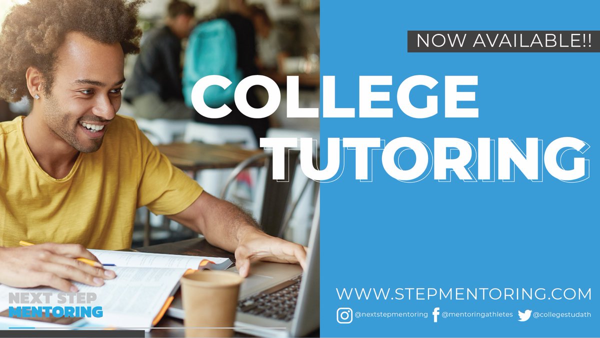 Fantastic news! <a href="/CollegeStudAth/">Next Step Mentoring</a> is pleased to announce a new tutoring service for 8th-12th grade students in need of academic assistance. For aspiring college student-athletes, stronger grades in school may mean a better scholarship package. Visit Stepmentoring.com for info