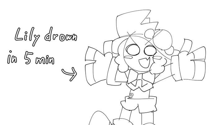 5分で描いたリリー 