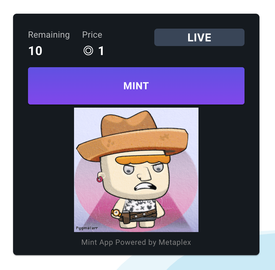 🚨Pygmies Land🚨

👉 MINT IS LIVE - price 1 $SOL mint.pygmies.land

discord.gg/GqT6Ajm3Ga

#NFTs #NFT #NFTCommunitys #NFTProject #NFTMint #NFTCommunity #NFTCollector #NFTCollectors #NFTCollection $BRUSH #BRUSH #PygmiesLand #Solana #NFTProject #SolanaNFTs