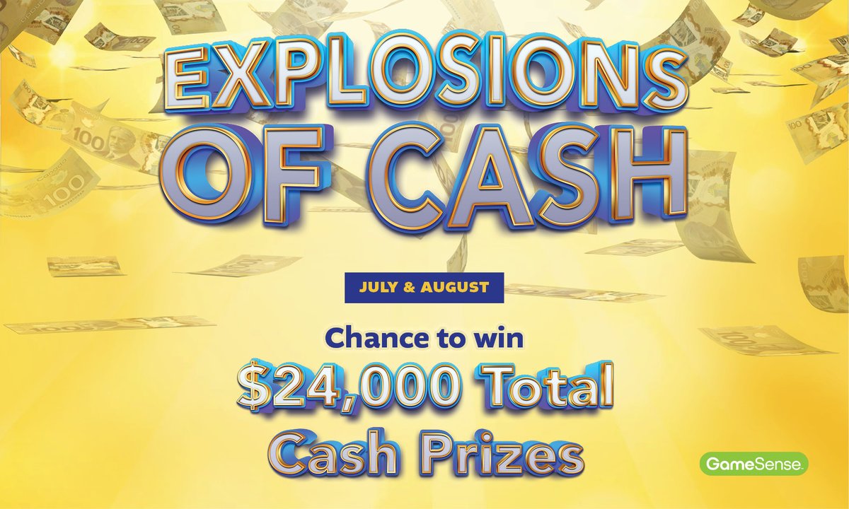 Boom💥 Crack💥 Pop💥  Things are getting explosive! 
We're giving away $24,000 in total cash prizes this summer. You could be one of the lucky winners just by being a member and using your card while you play!