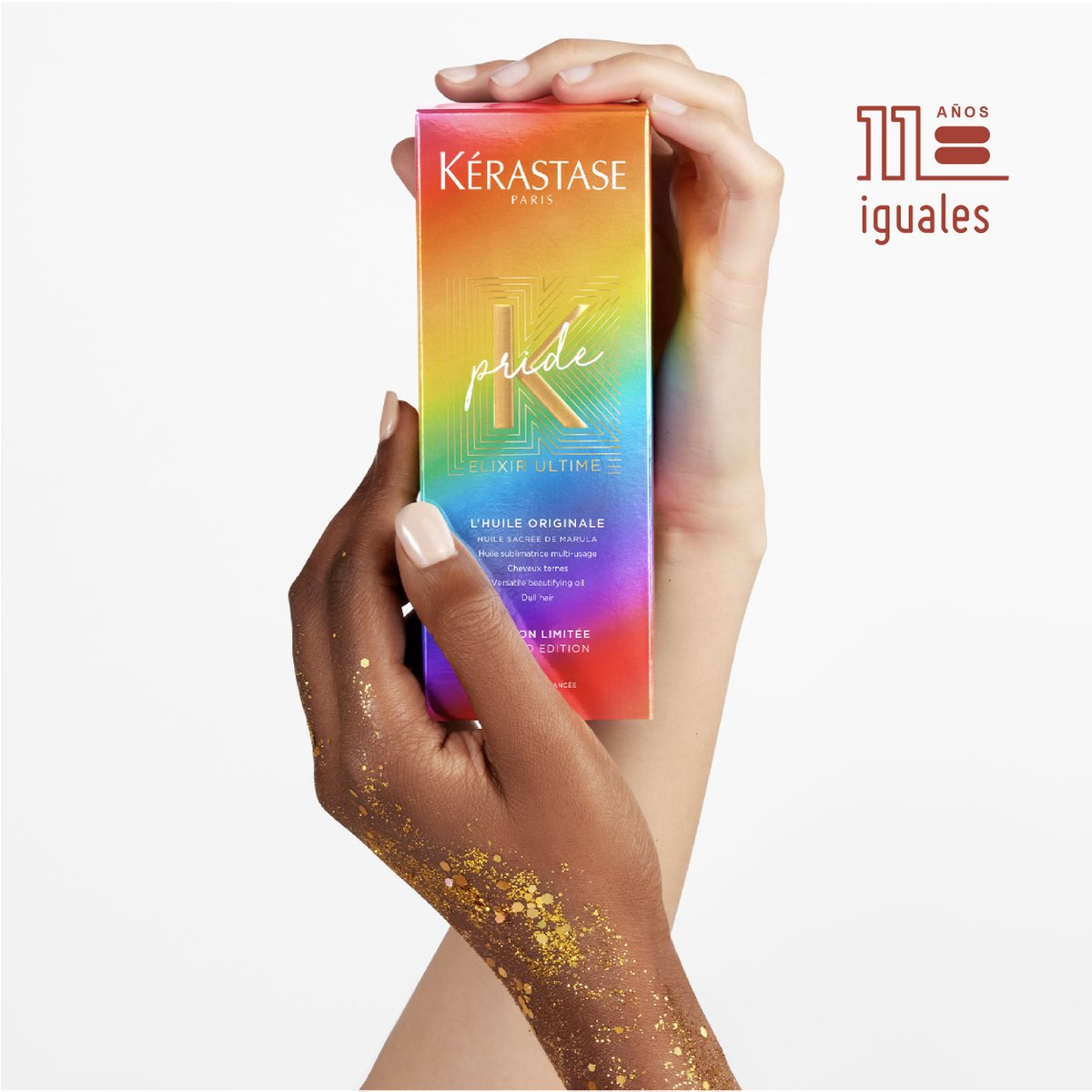 IgualesChile's tweet photo. ¡GRACIAS POR APOYARNOS! Estamos felices por el aporte de Kérastase y su aceite capilar, así podremos ofrecer charlas gratuitas de diversidad sexual y de género en recintos educativos 🏳️🌈🏳️⚧️
@lorealchile #Shineforpride #OrgullosamenteDiversxs #YouDareWeCare https://t.co/ChnvvQUnKm https://t.co/S46hbUYPrR
