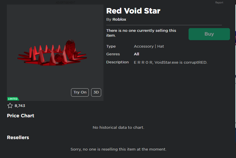 Roblox Trading News  Rolimon's on X: New Limited: Red Void Star    / X