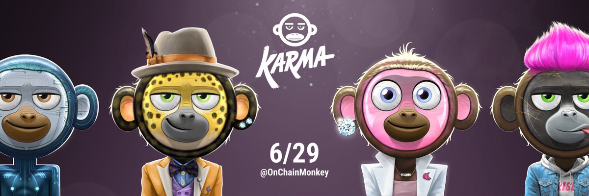 Spread some good Karma 🎉

1⃣ Change your Twitter banner 👇
2⃣ FOLLOW <a href="/OnChainMonkey/">OnChainMonkey®</a>
3⃣ RETWEET + LIKE
⏰ 24 HOURS

6 🎟️ allowlist available 🔥
3 🎟️ more if we get more likes than the last giveaway