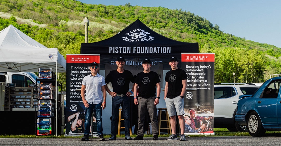 PistonFound's tweet photo. The weather during the Memorial Day Classic at Lime Rock Park may have been mixed, but interest in The Piston Foundation’s mission was as steady as a Skip Barber hot lap.

Learn more about our day : https://t.co/ppRitNc5BM 

#ClassicCars #CollectorCar #VintageCars #WeShareAPa ... https://t.co/wVYdPvzmZh