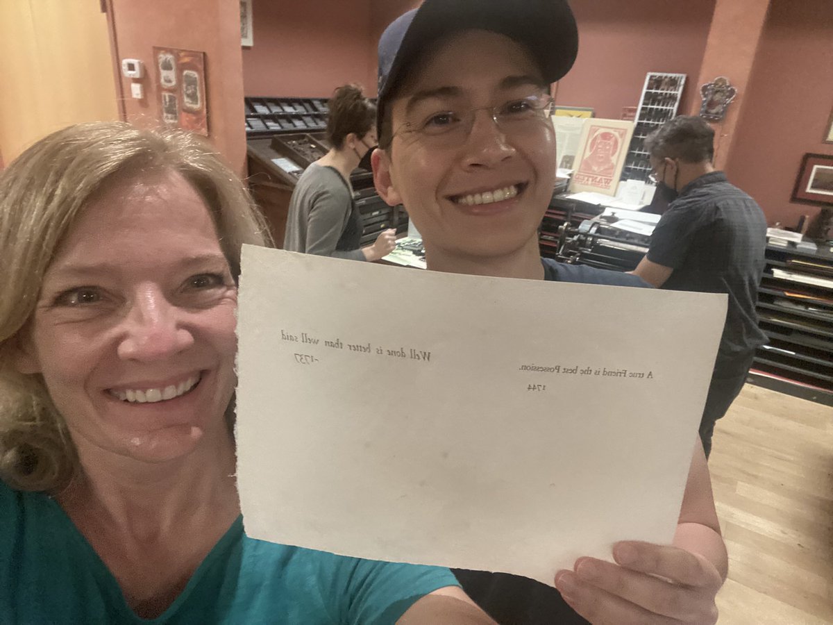 kaweyler's tweet photo. Learning to make marbled paper and print at @NEHgov Summer Institute 2022 Revolution in Books! @FAULibraries 
@JaffeCenterFAU @UNCG_ENG @UNCG_CAS https://t.co/V35biIPOOF