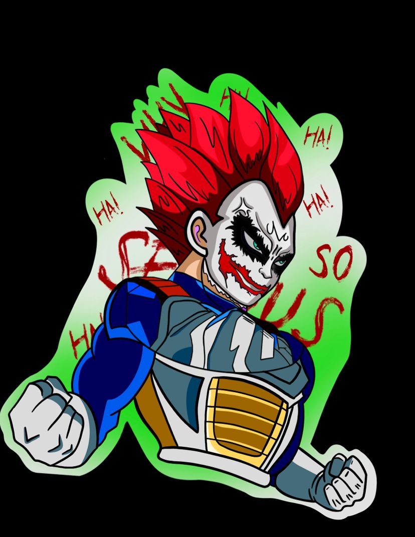 EVACKARMA's tweet photo. Client: I want goku's body and joker's face 
Us: say no more https://t.co/iBDplortjM