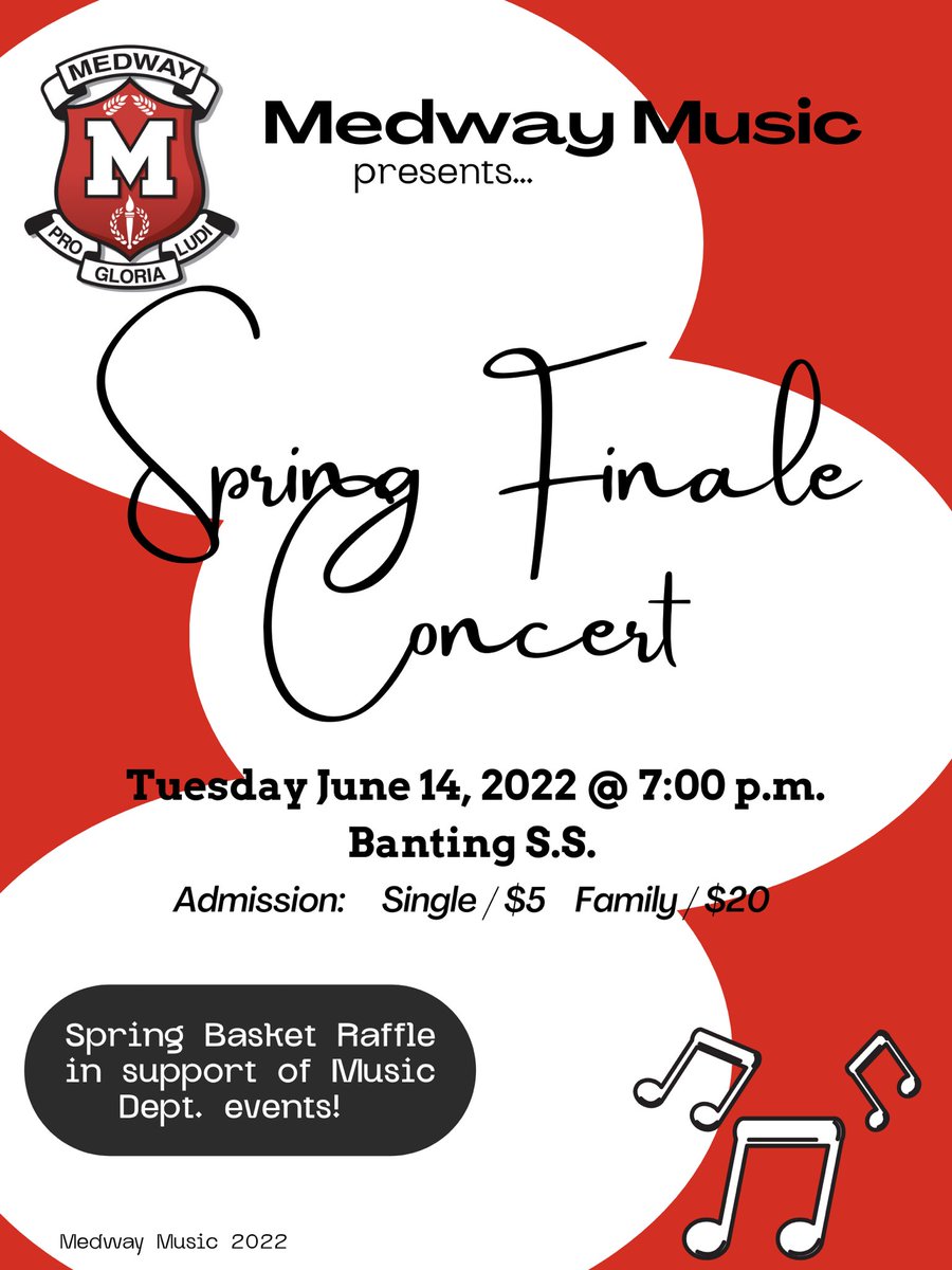 See you tonight for Medway’s Spring Finale Concert! 🤠 🎶