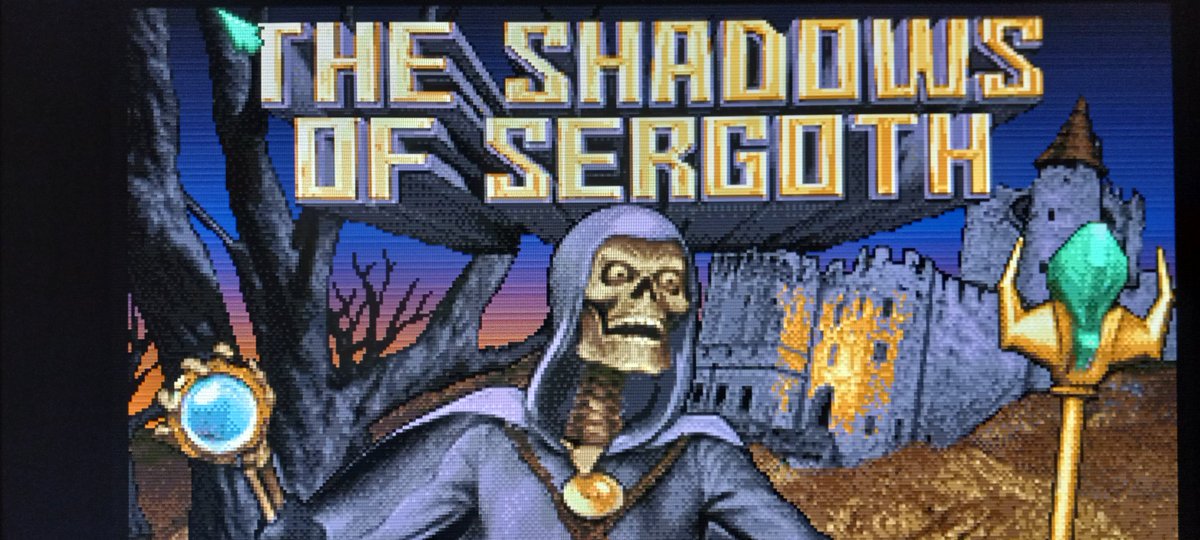 RetroUrs's tweet photo. A quiet night at home, playing The Shadows of Sergoth on an emulated A1200, on my Raspberry Pi 400, running FS-UAE from the desktop.

#a1200 #commodoreamiga #commodore #Amiga #RaspberryPi #RETROGAMING #RetroComputing @DSidedGames https://t.co/VK3D71cPUI